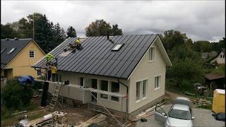 Installation of first  metal solar roof in Estonia