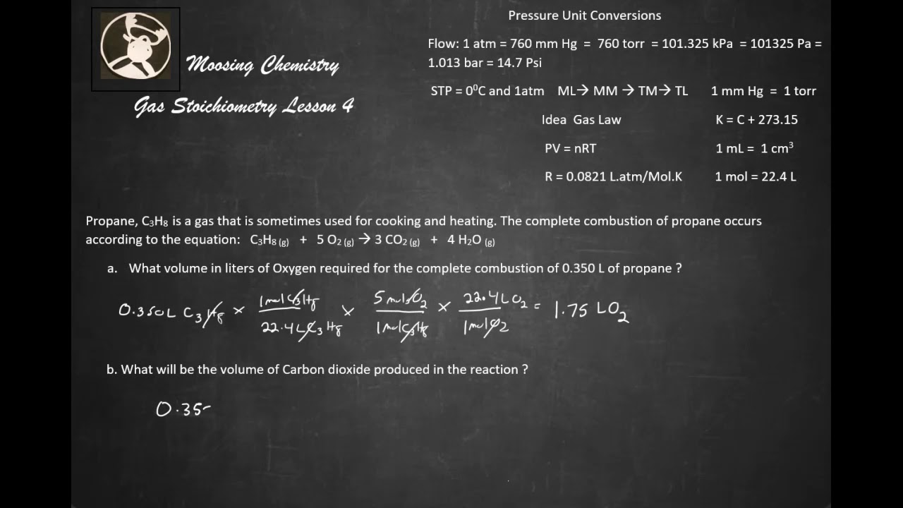 Gas Stoichiometry Lesson 4 - YouTube