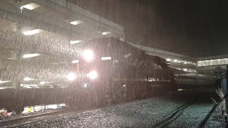 Amtrak 50 with CSX 709 leading in Charlottesville Virginia