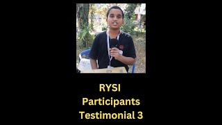 RYSI പങ്കാളികളുടെ സാക്ഷ്യപത്രം 3 | RYSI2022 | രാമൻ അവാർഡുകൾ | RRI ട്രസ്റ്റ് | തിങ്ക്ടാക്