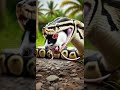 lion is fighting with python snake animation animals animalshorts animallover shorts