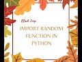 How to Generate Random Number in Python | Random Number Generator in Python