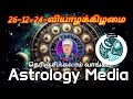 இன்றைய ராசிபலன்கள் today rasipalan in tamil daily horoscope 26 12 24