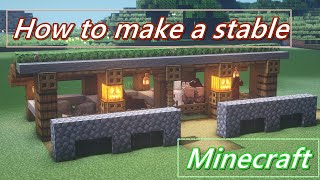 〔マインクラフト〕簡単なサバイバルで使える馬小屋の作り方　建築　Minecraft How to make astable