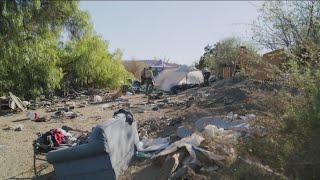 San Diego Sheriff's Department clears homeless encampment following small fire in El Cajon