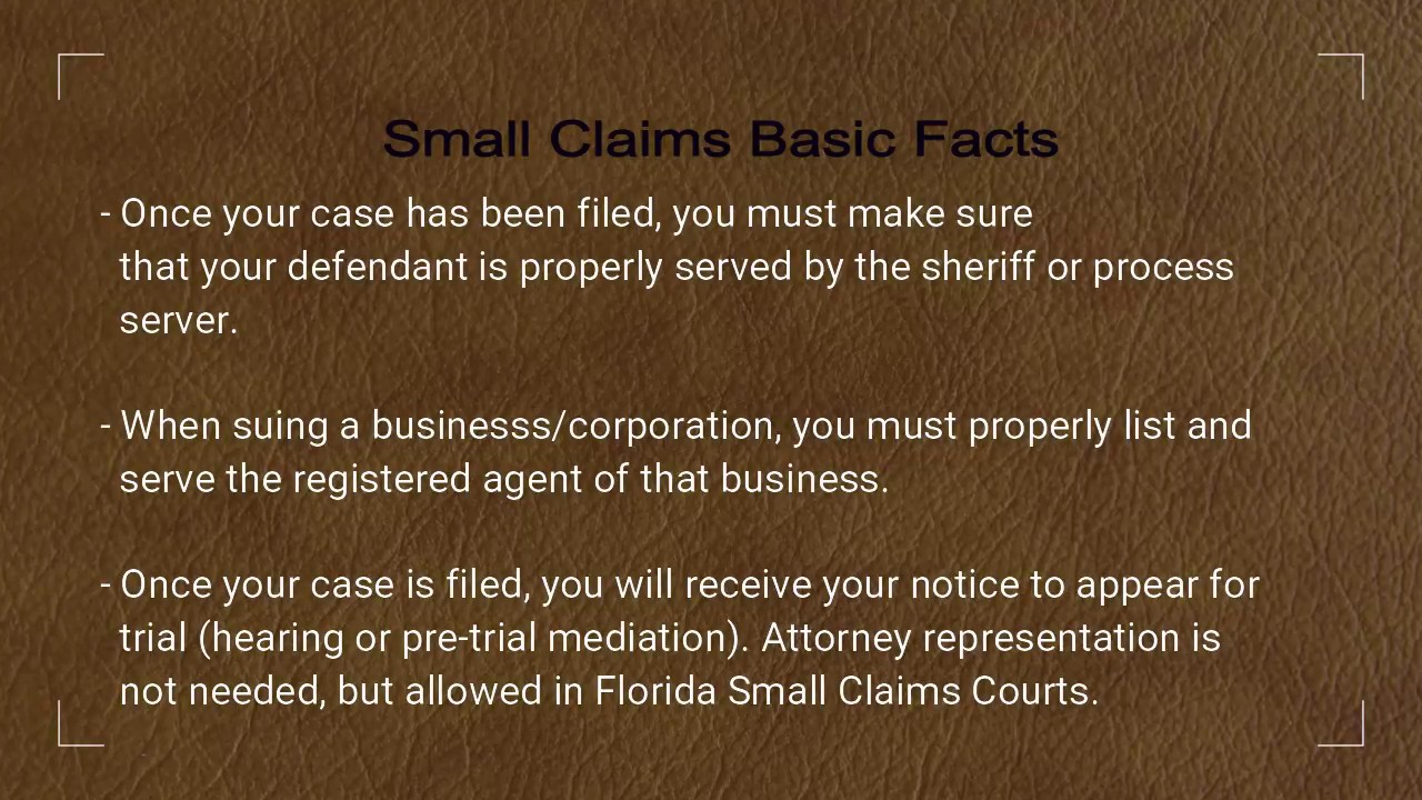 Florida Small Claims - Courtlinked.com - YouTube