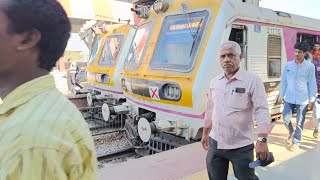 Sewri Station Central Railway EMU Local Train ll Mumbai Local Train ll Belapur Local Train