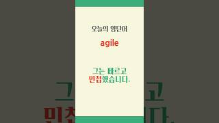 [Day181] agile - 민첩한, 기민한 🔥토익 수능 영어 단어 공부 등굣길 직장인 출퇴근 영단어 암기🔥