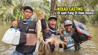 TRIP MANCING MENANTANG MAUT..! CASTING HAMPALA SAAT BANJIR KE SUNGAI SARANG BUAYA