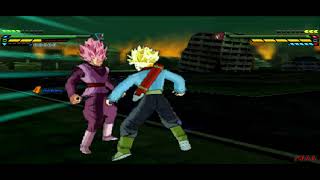 trunks super saiyayin rage vs black Goku super saiyayin rose dbz ttt z super gt