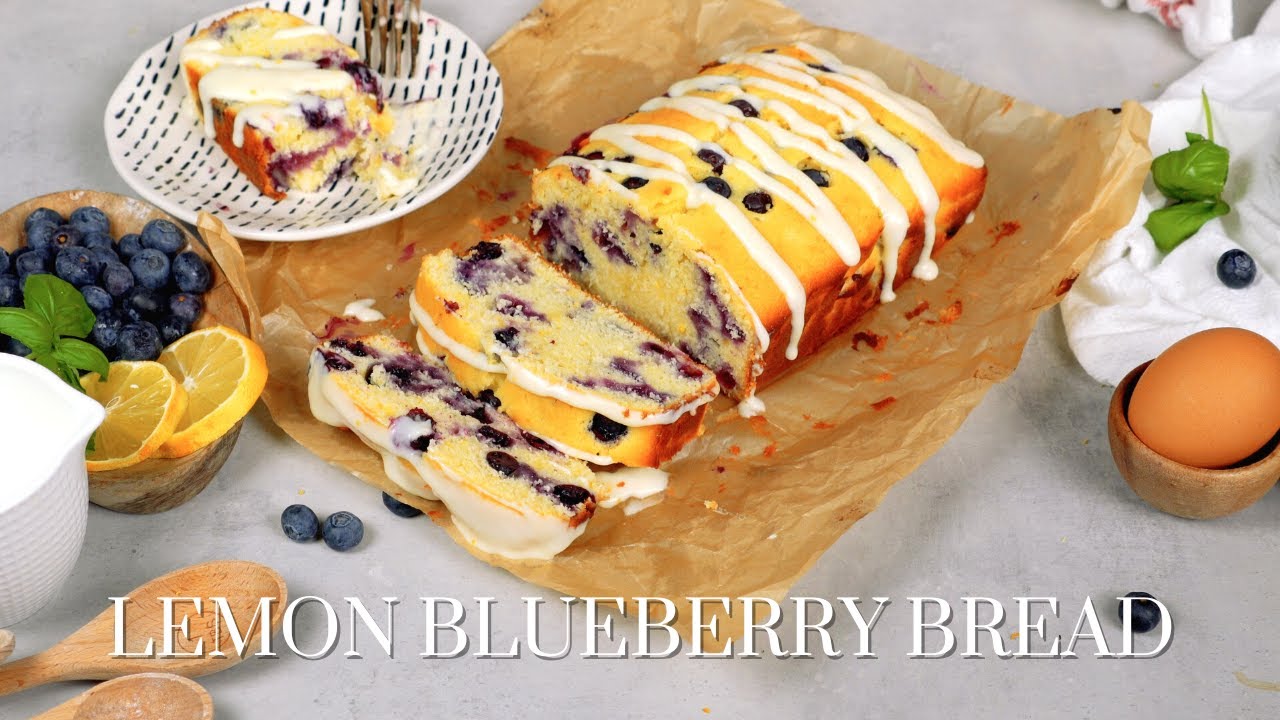 Lemon Blueberry Bread - Super Easy Breakfast Bread. Written Recipe In ...