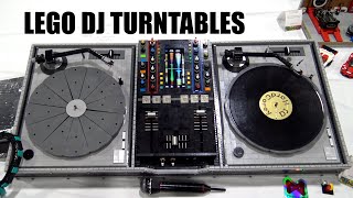 Life-Size Motorized LEGO DJ Turntables and Microphone!