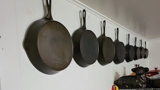 1920-24 Wagner Ware skillet collection, so far!  #foryou #castiron #castironcookware #USA