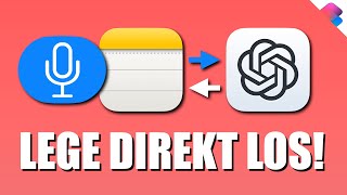 Verbessere deinen diktierten Text mit einem Klick direkt in Notizen!