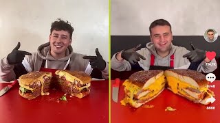 XXL Burger vom TikTok Chefkoch! - Kochen wie Burak 🍔 1/4