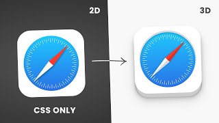 CSS Only 3D Safari Logo Animation Effects on Hover | Html CSS @OnlineTutorialsYT