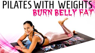 40 MIN FULL BODY PILATES WITH WEIGHTS | BURN BELLY FAT