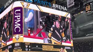 Jaromir Jagr takes the ice and skates with Penguins for warm ups Penguins vs Kings 2/18/24