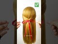 easy ribbon hack ✅ hairstyle hairhack bow hairtok shorts style fypシ゚ explorepage