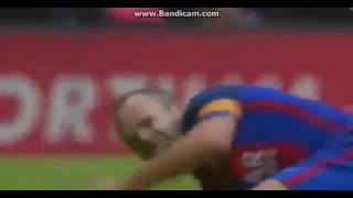 Andrés Iniesta Increible Lesion Valencia Vs Fc Barcelona (LaLiga Santander) 22/10/2016 HD