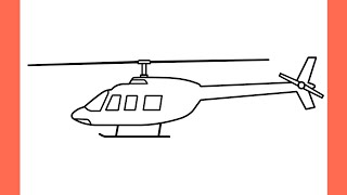 How to draw a HELICOPTER step by step / drawing helicopter easy
