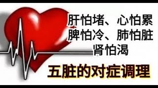 肝怕堵、心怕累、脾怕冷、肺怕髒，腎怕渴，五臟的對症調理！