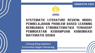 SEMANTIK 2024_Systematic Literature Review : Model Pembelajaran