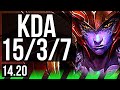 SHYVANA vs GWEN (JGL) | Legendary, 15/3/7 | EUW Master | 14.20