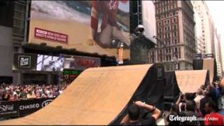 BMX riders battle it out in Times Square