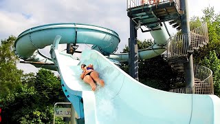 offene Freibadrutsche :: Riesenrutsche mit Drop | Rosenbad Bad Beversen