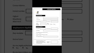 sample employment application form design #templatewarriors