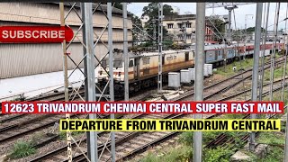 Departure of Trivandrum Central | TVC- Chennai Mail | #railfans #subscribe #like #today #viral