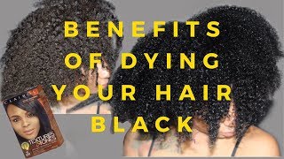 The Benefits of Dying Your Natural Hair Black -- Clairol Textures \u0026 Tones Hair Dye Review