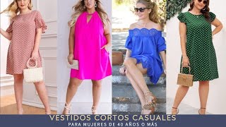 Vestidos cortos casuales para mujeres de 40 o 50 años: Moda verano 2023