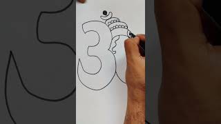 quick simple and easy drawing of lord Ganesha using on/ easy ganpati drawing