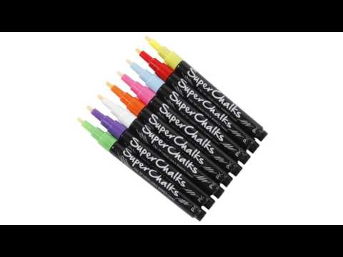 SuerpChalks Fine Tip Liquid Chalk Markers - AKA Chalk Pens, Chalkboard Pens, Liquid Chalk Pens SuerpChalks Fine Tip Liquid Chalk Markers - AKA Chalk Pens, Chalkboard Pens, Liquid Chalk Pens