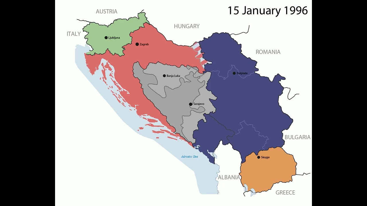 Former Yugoslavia Map