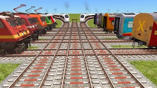 12🕉Indian Train Crossing 3d Train Journey || Indian Express Train Videos || abhay train railroad