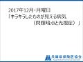 ２０１７年１２月・月曜日「キラキラしたものが見える病気（閃輝暗点 せんきあんてん と光視症 こうししょう ）」