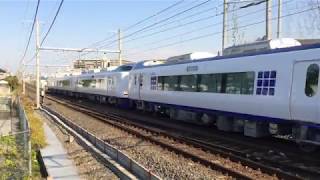 神！🎧で！新型２７１系特急はるか ３＋３両6両編成　JR阪和線試運転！通過　鳳駅付近　(高音質）ミュージックホン・警笛軽く2発　iPONE5S＋ZOOM iQ7マイク