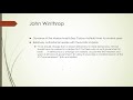 Mini Lecture: Puritan Theology and John Winthrop's 