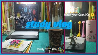 මුළු දවසම වැඩ 📚💫🙃 තවත් දවසක්✍️ study vlog sinhala srilanka 💫 #lifestyle #study #nilu #studyvlog