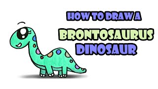 How to Draw a Brontosaurus DINOSAUR for Beginners