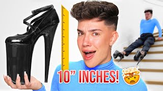 Wearing The World's TALLEST Heels For 24 Hours!