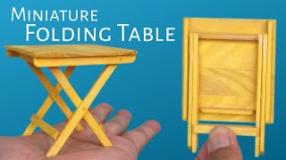 Miniatur Meja Lipat dari Stik Es krim | Miniature Folding Table Made of Popsicle Sticks