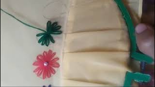 জর্জেট হিজাবে ডেইজি ফুলের ডিজাইন // hand embroidery hijab design  //