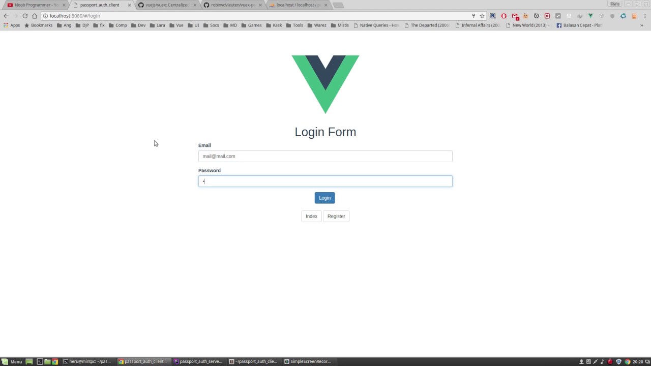 Passport mode auth. Форма авторизации на vue js. Vue Spa авторизация. Регистрация на vue js. Как сделать авторизацию с js.