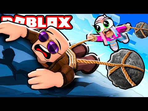 Roblox Obby but You're Tied to a Boulder!