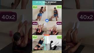 28 day abs wall workout challenge | #shorts | #short | #motivation