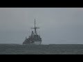 u240212b 【4k】米国海軍 掃海艦『mcm10 warrior』舞鶴基地出港